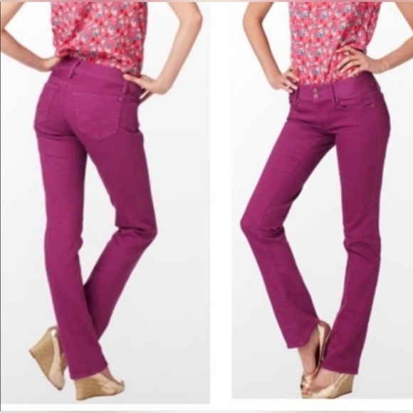 Lilly Pulitzer Worth Straight Jeans in Azalea Size 14 - Picture 2 of 8